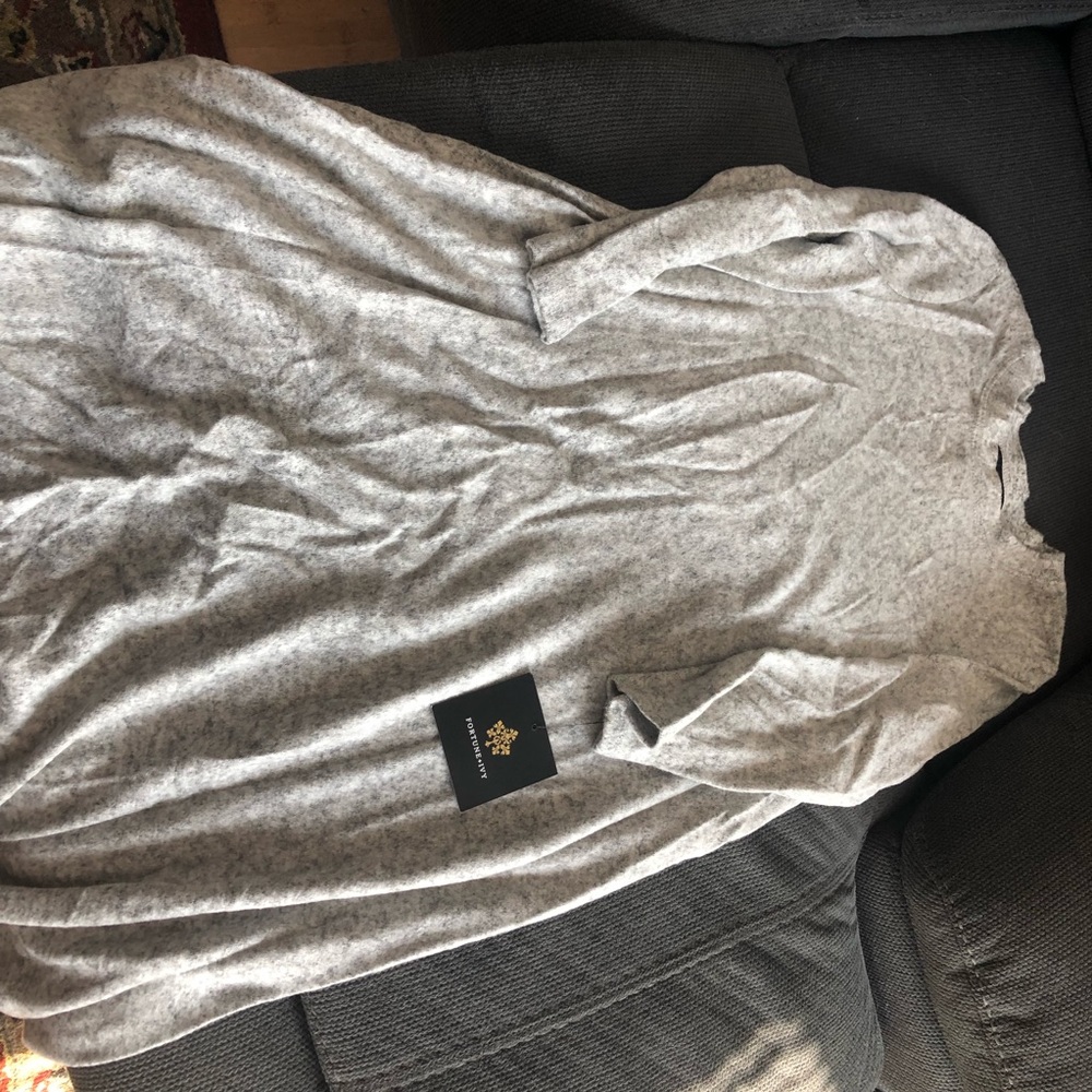 Heather gray soft knit dress